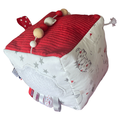 cube d'activités sensoriel pour bébé - éléphant perle silicone