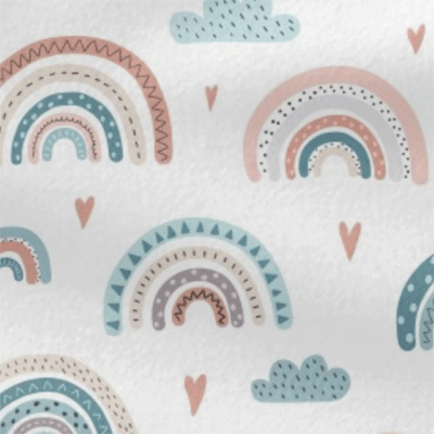 motif tissus arc-en-ciel pour le tapis d'éveil