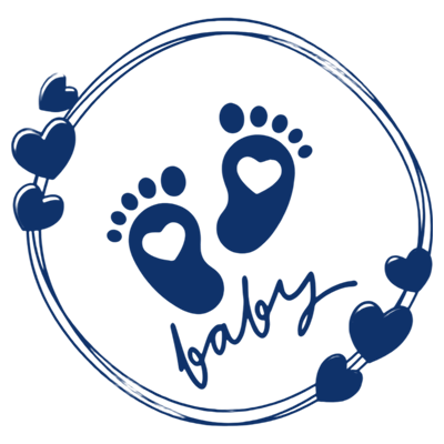 logo avec petits pieds de bébé pour présenter l'univers des créations