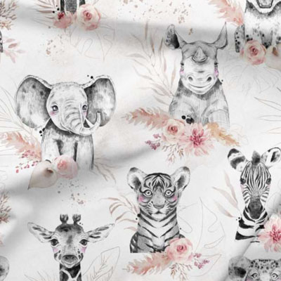 Tissus savane rose gold utilisé pour la confection des tapis d'éveil ou de Gaston le dragon - sur mesure